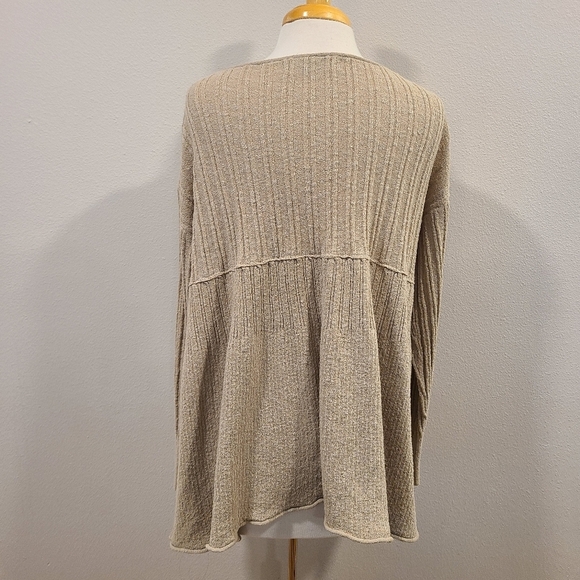 Free People Beach Delancey Neutral Beige Sweater Tunic - Picture 6 of 7